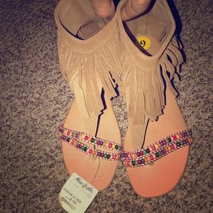 Fringe Ankle & Beaded Sandal